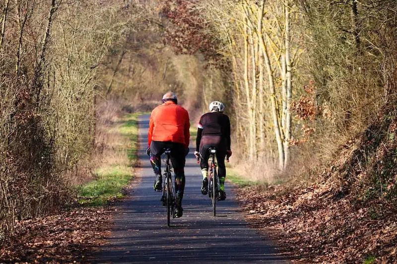 Two Cyclists in Autumn