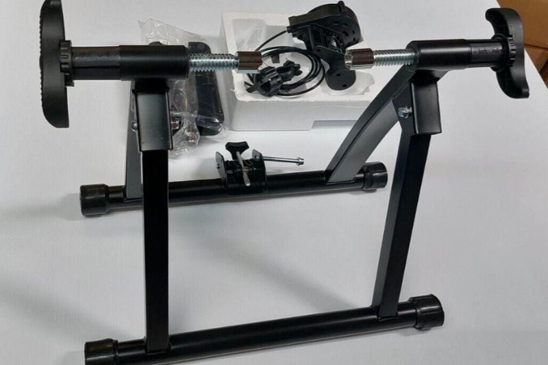 Assembled BalanceFrom Bike trainer on table