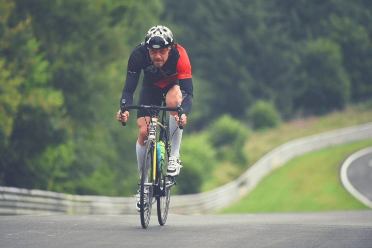 Solo Road Cyclist Red Jersey