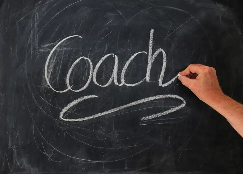 Coach Written On A Blackboard