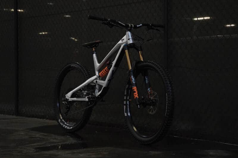 Gray Full Suspension Mountain Bike