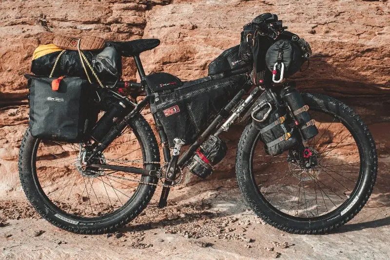 Touring Bike Loaded Up With Luggage