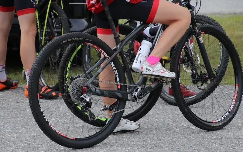 Cyclist Wearing Cycling Shoes