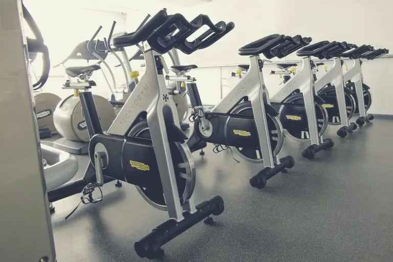 Indoor bikes in a gym room