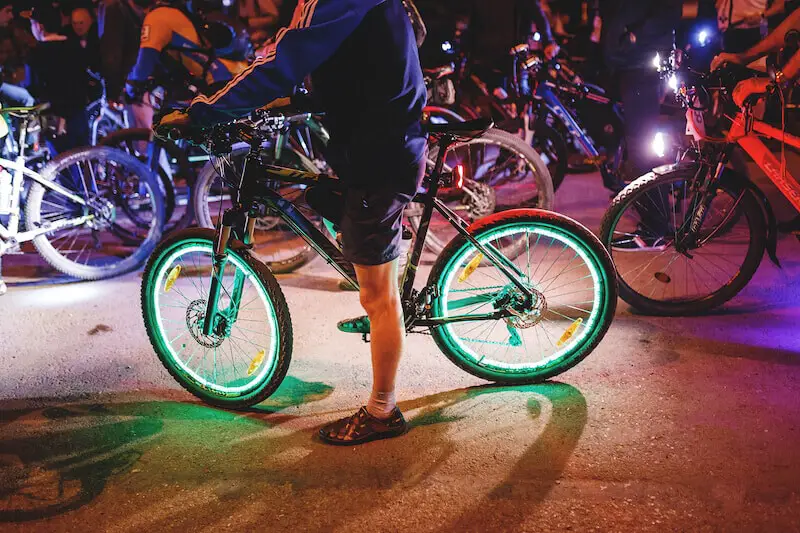Green Bike Wheel Lights Party