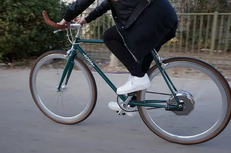Girl riding a Single speed bike