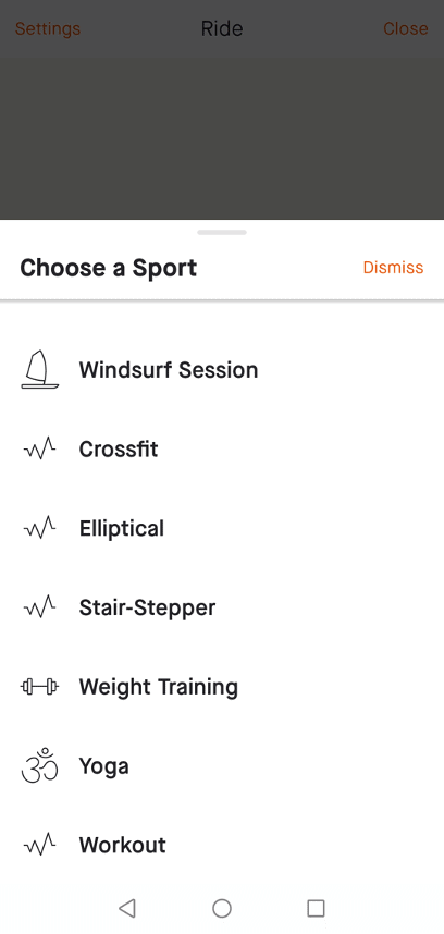 Strava Choose Sport - indoor cycling with Strava