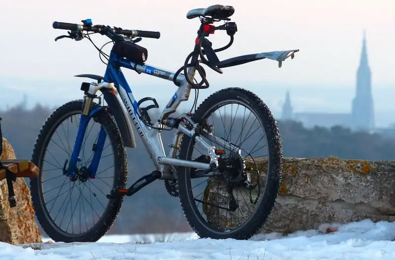 Mountain Bike In The Snow