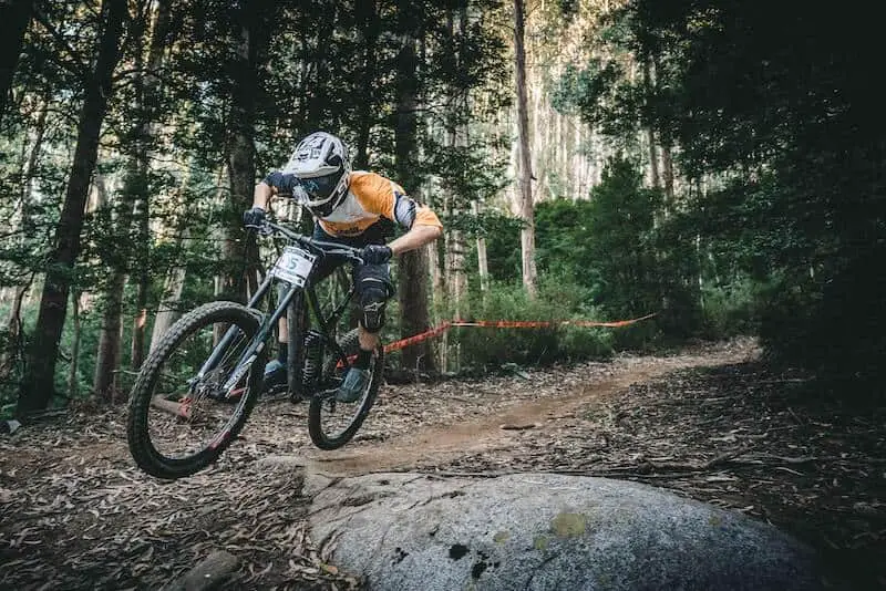 Mountain Biker Jumping