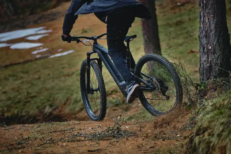 All black MTB with rider