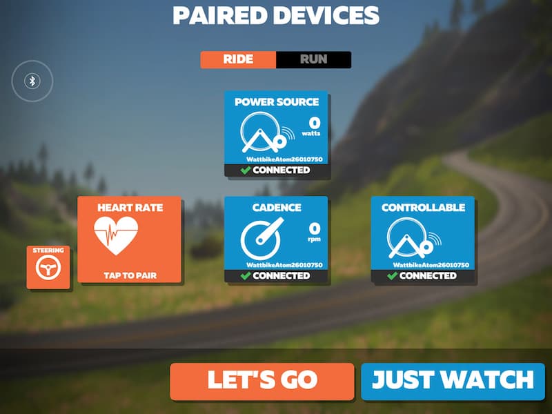 Zwift Pair Devices