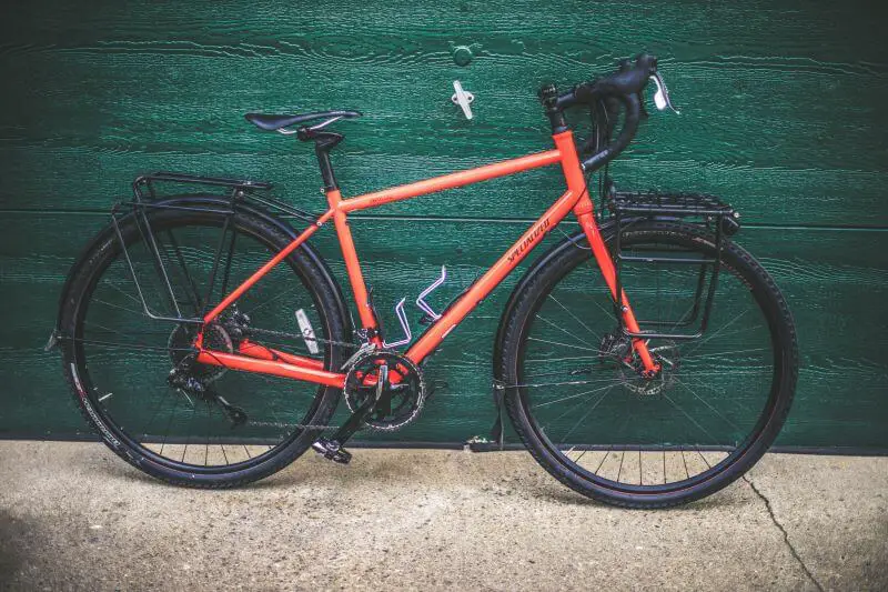 Orange frame Specialized bike
