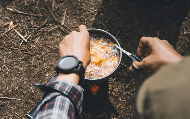 Cooking on a portable stove