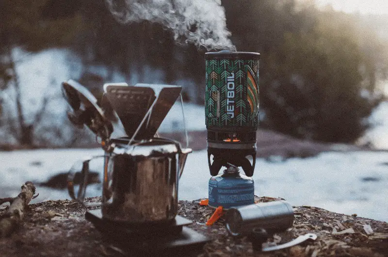 Jet Boil brewing a coffee