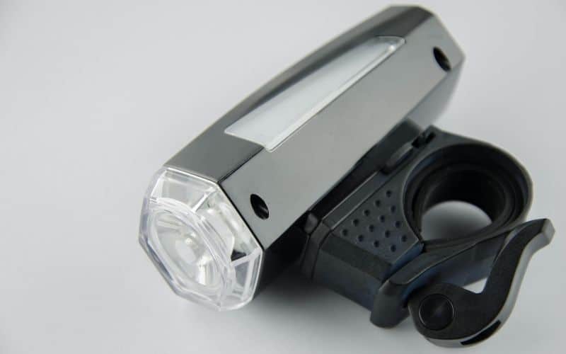 Silver Cycling light with attachment