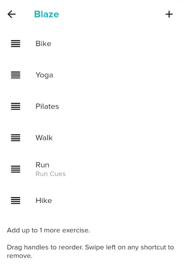 Fitbit additional exercise