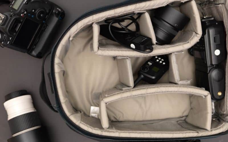 Camera bag with multiple compartments