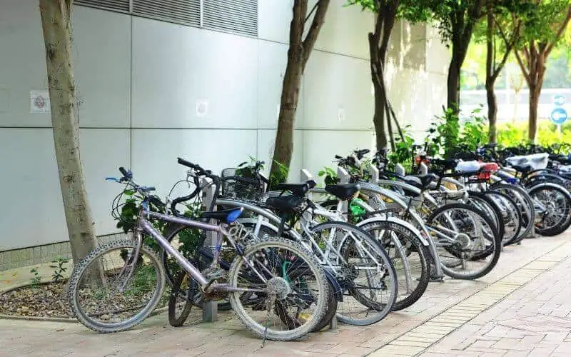 Bikes parked outside