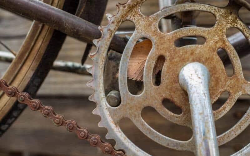 Rusted bike parts