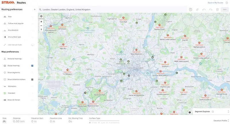 Strava Routes