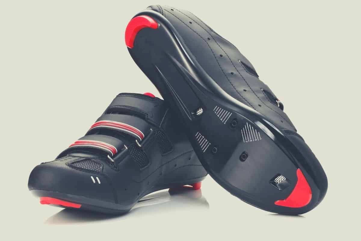 Black cycling shoes