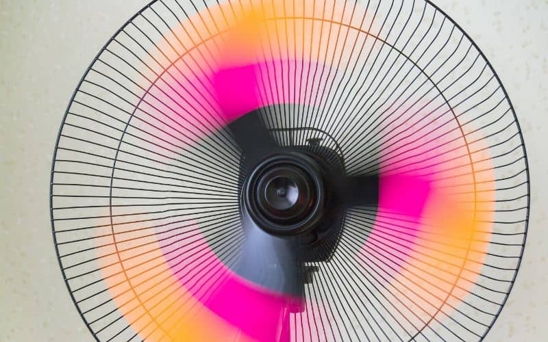 Copper retro fan with colors for indoor cycling