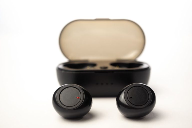 Black True wireless in ear headphones