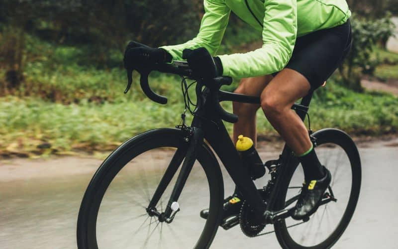 Professional cyclist riding a bike