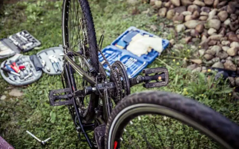 Outdoor bike maintenance