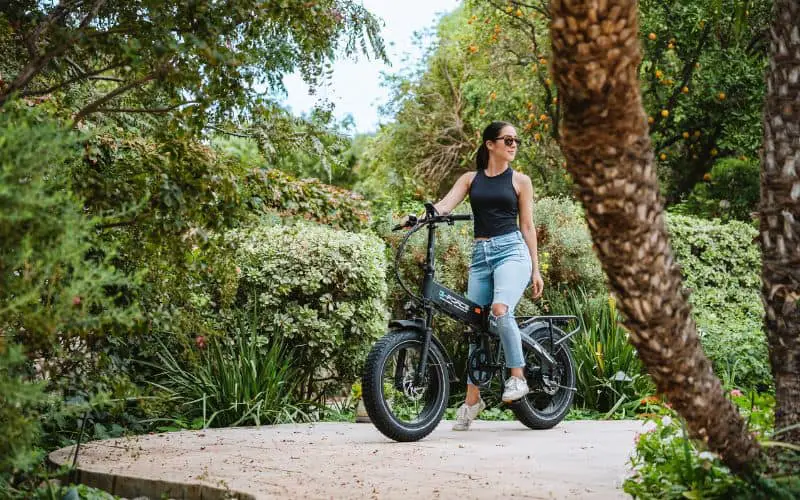 Woman riding eBike