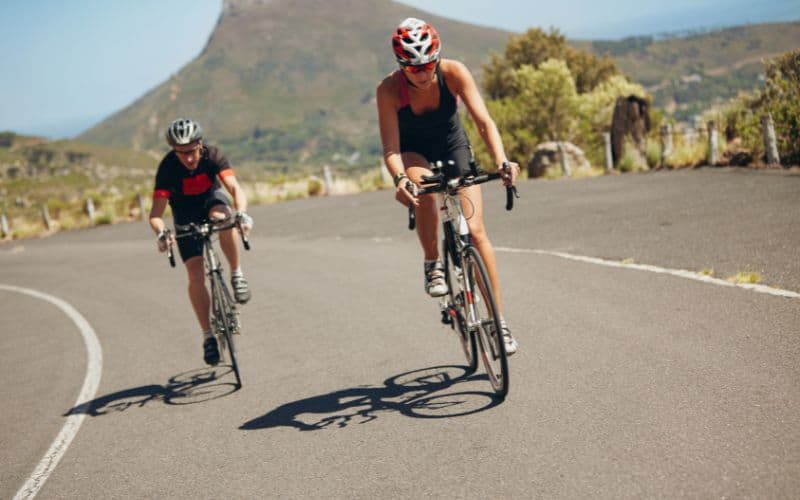 Road cycling on the open road