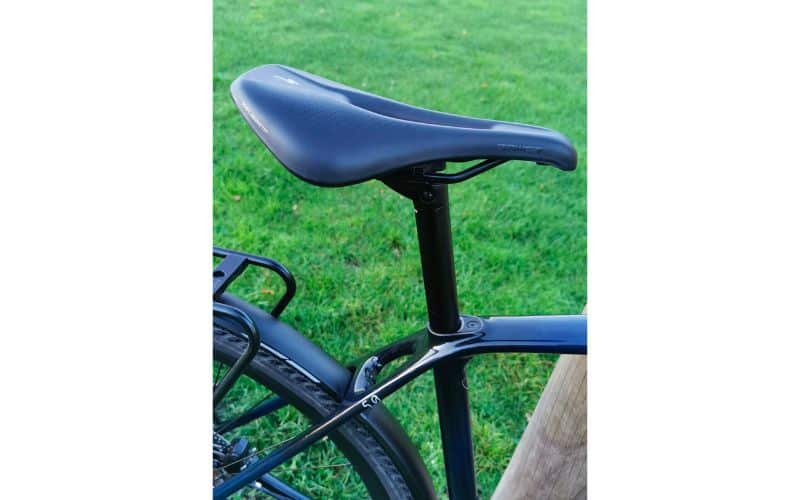 Hybrid Bike saddle close up