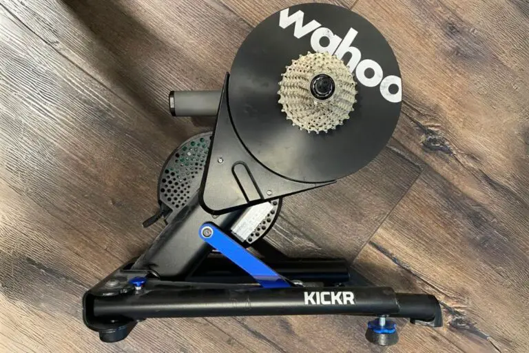 Wahoo Kickr on wooden floor